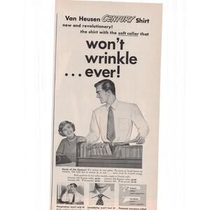 Van Heusen Century Magazine Advertisement Half Page Men Clothing 1950s Vintage